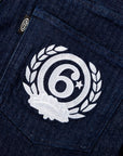 BLUE PINSTRIPES JORT