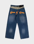 BLUE LEOPARD POCKET DENIM