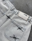 WHITE DENIM JORT