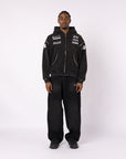 BLACK RALLY CREW ZIP