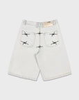 WHITE DENIM JORT
