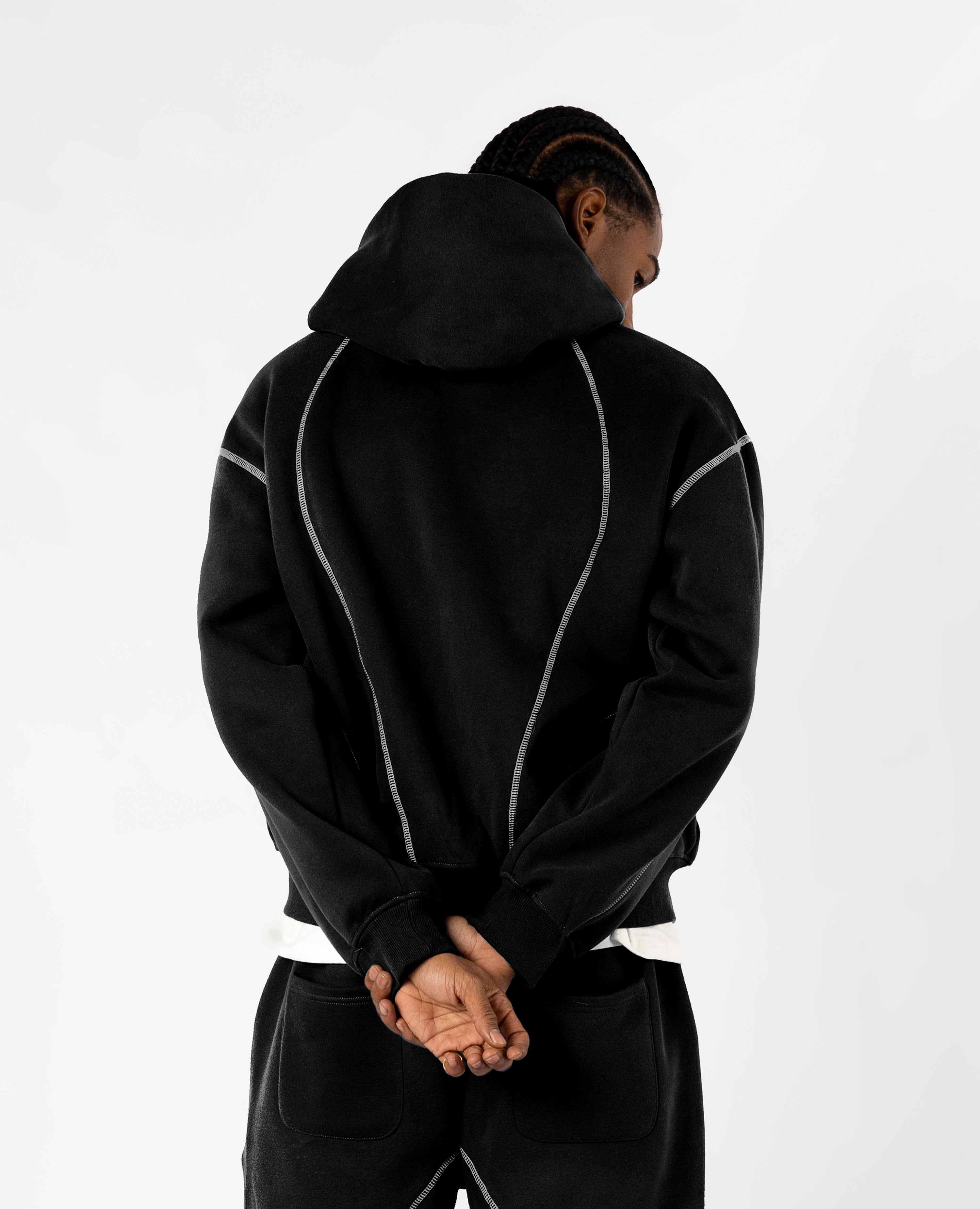 DIVINBYDIVIN | Black Line Zip Hoodie DIVINBYDIVIN | Black Line Zip Hoodie