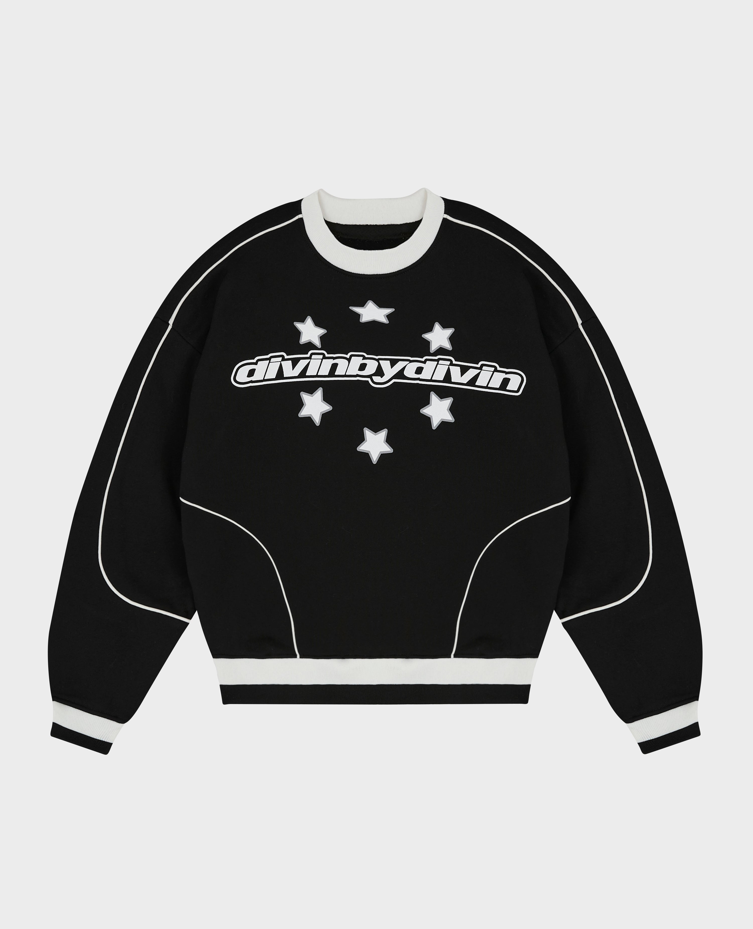 BLACK 6SNOW CREWNECK