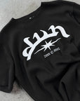 BLACK WAFFLE T-SHIRT