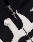 BLACK 6STARS PATCH ZIP
