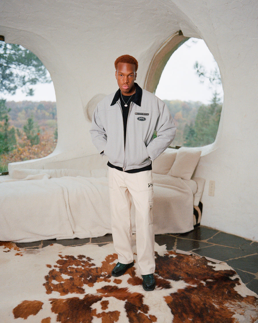 GREY CANVAS WORK JACKET