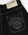 BLACK SIX DENIM JORTS