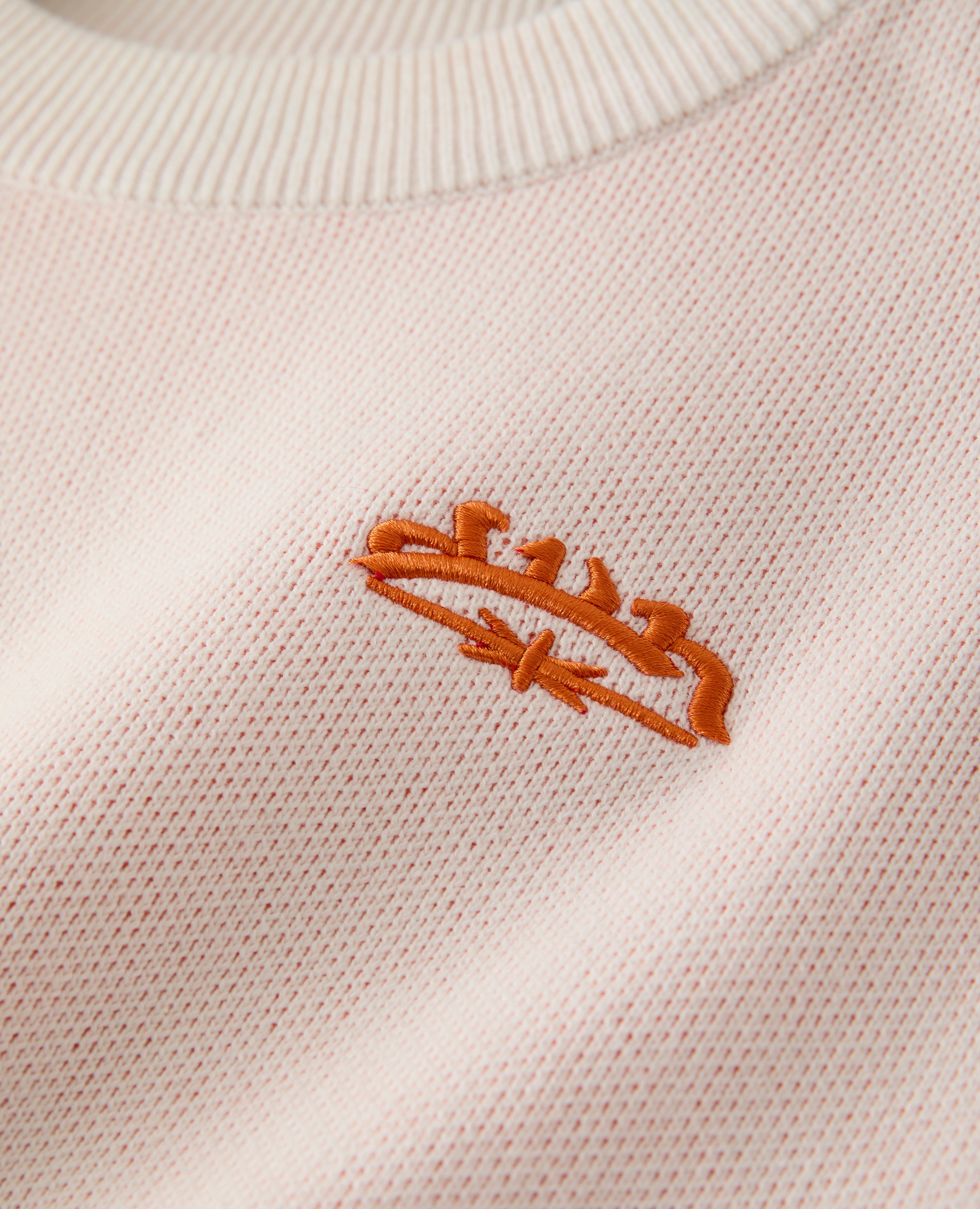 WHITE COAT-OF-ARMS KNIT