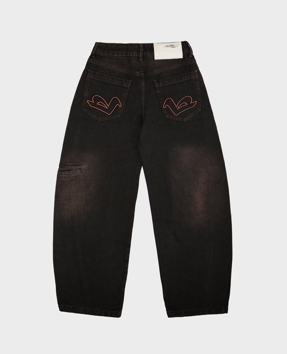 WOMENS BROWN SIDE POCKET DENIM
