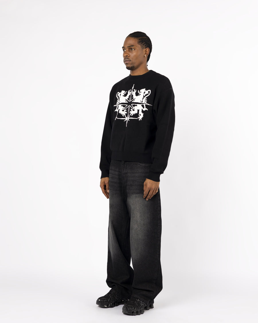 BLACK BLASON KNIT