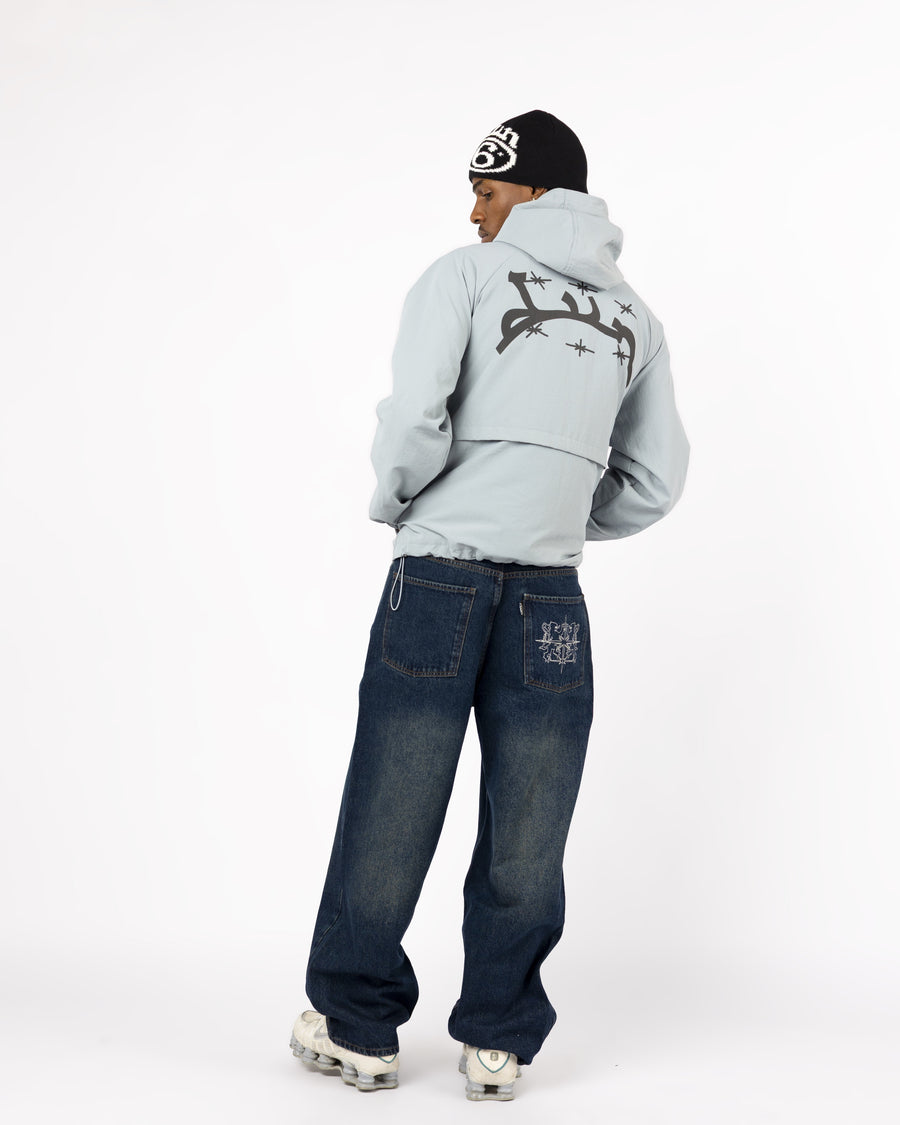 BLUE WINDBREAKER JACKET