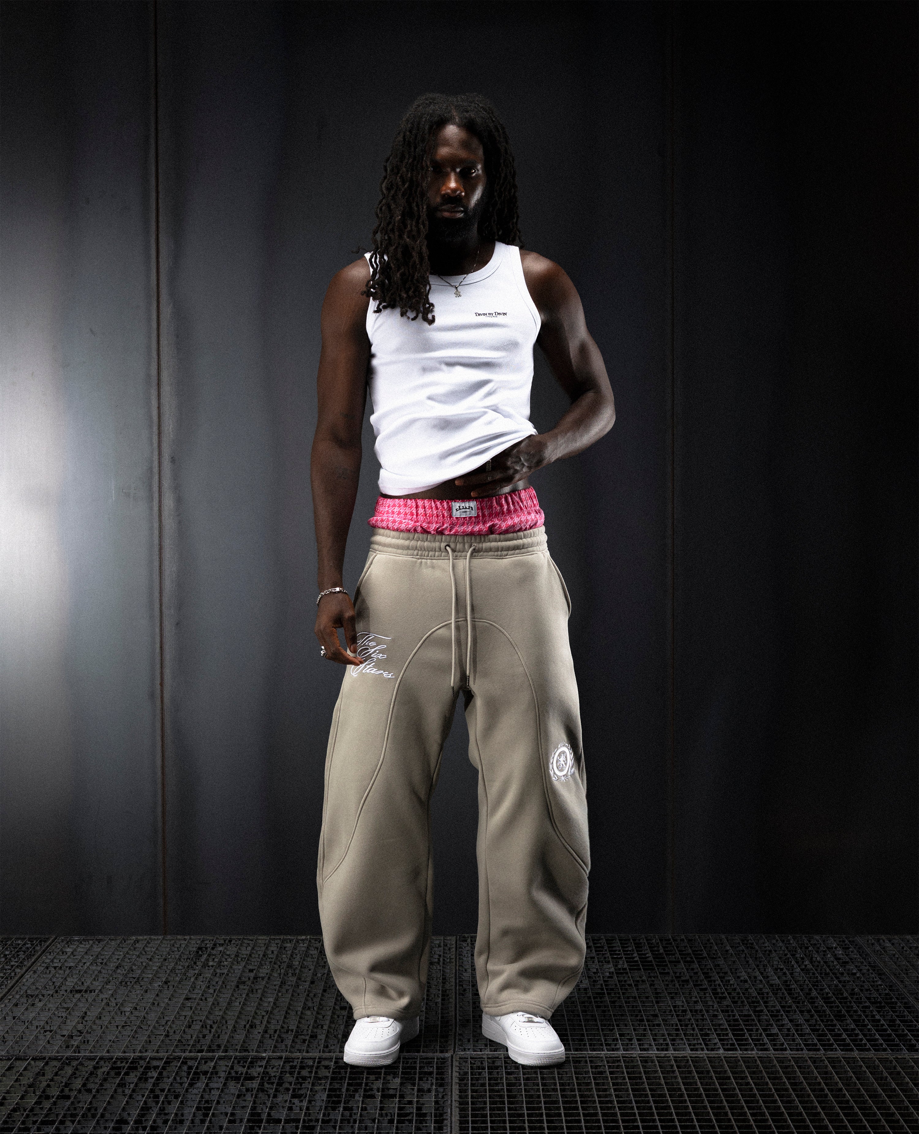 GREY DOUBLE WAIST CLUB JOGGER