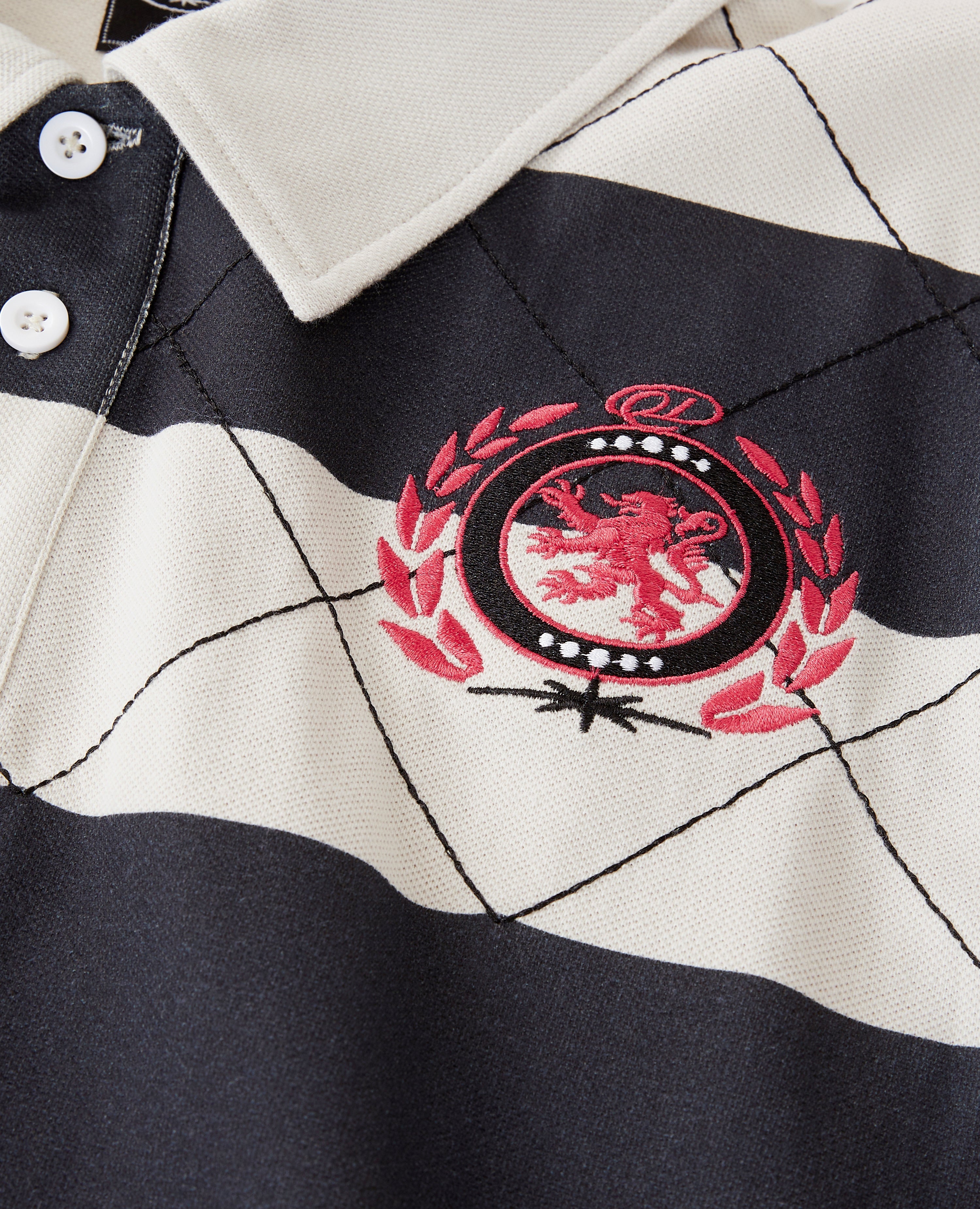 BLACK CLUB LONGSLEEVE POLO