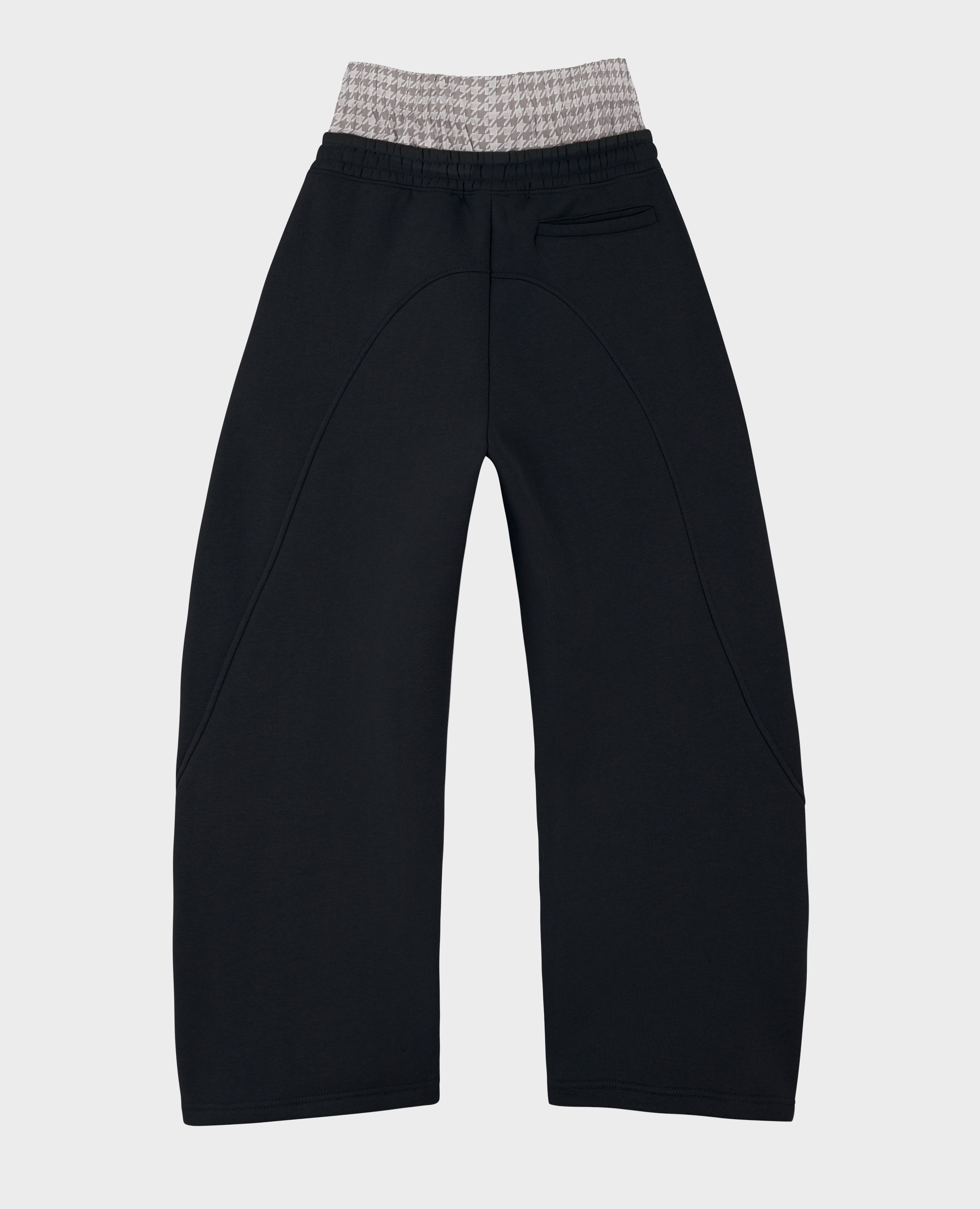 BLACK DOUBLE WAIST CLUB JOGGER