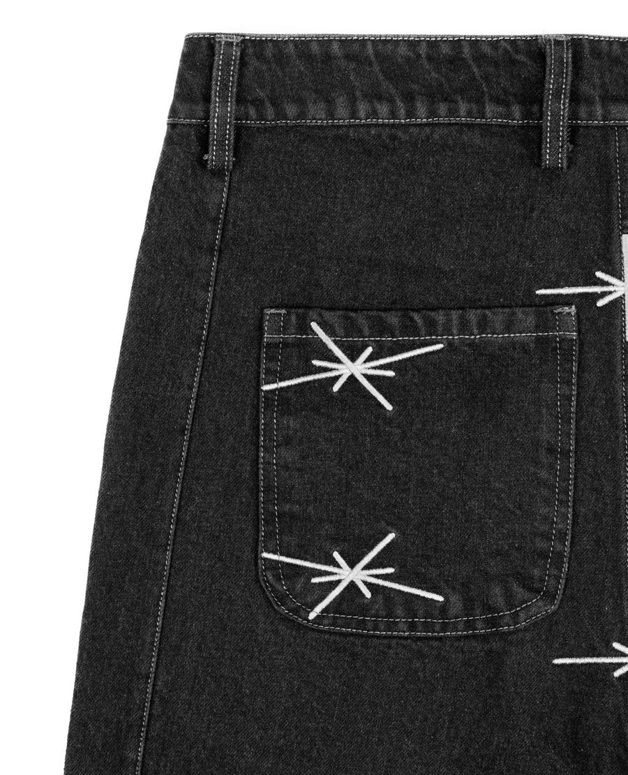 BLACK DENIM JORT