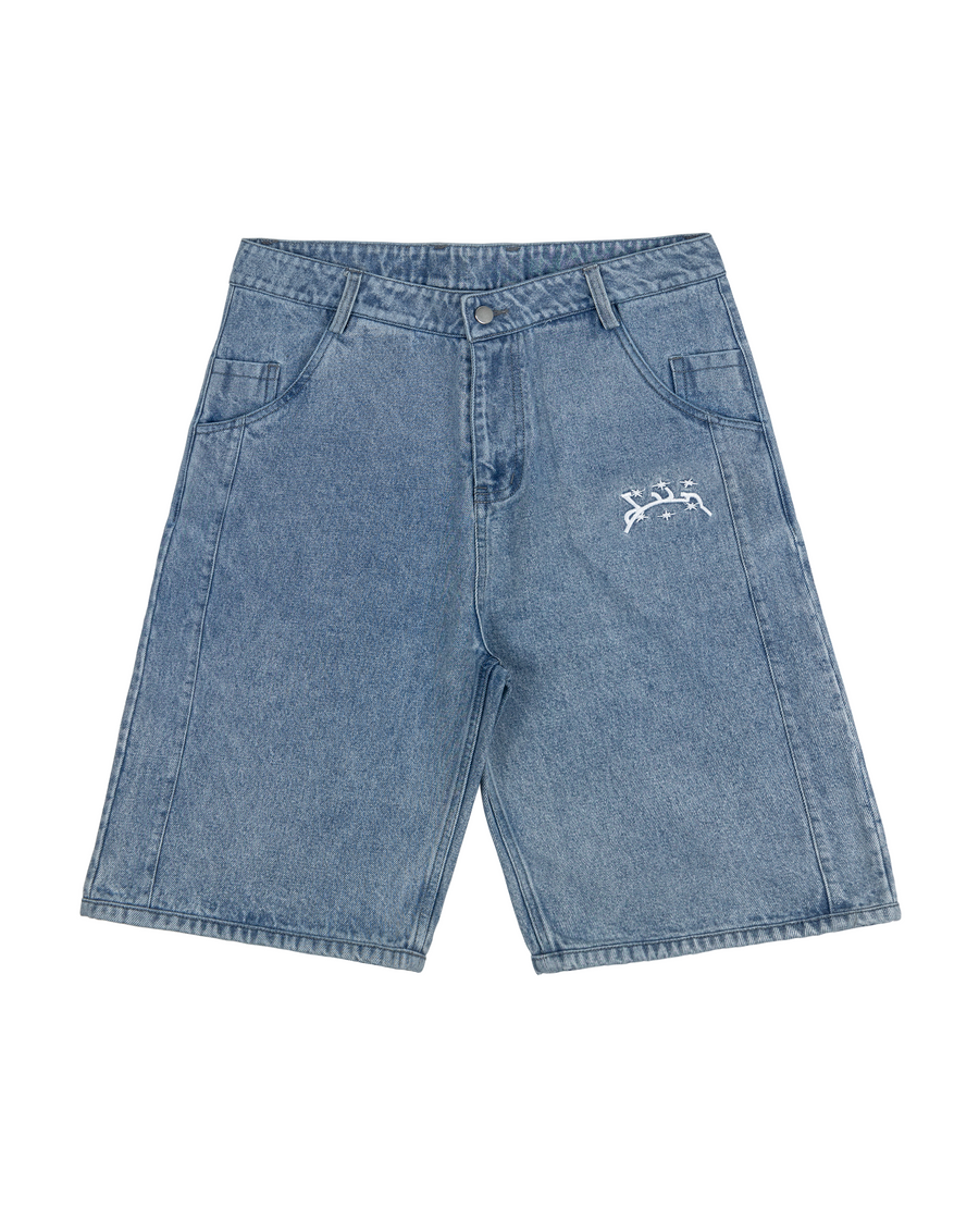 CRYSTAL BLUE DENIM JORT