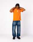 ORANGE COAT-OF-ARMS TECH T-SHIRT