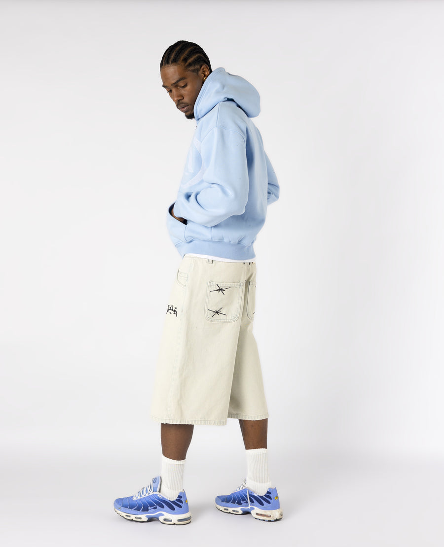LIGHT BLUE OVERLOGO ZIP