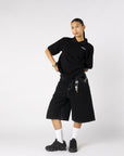 BLACK SIX DENIM JORTS