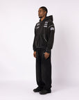 BLACK RALLY CREW ZIP