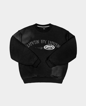 BLACK VINTAGE MILITARY CREWNECK