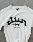 WHITE WAFFLE T-SHIRT