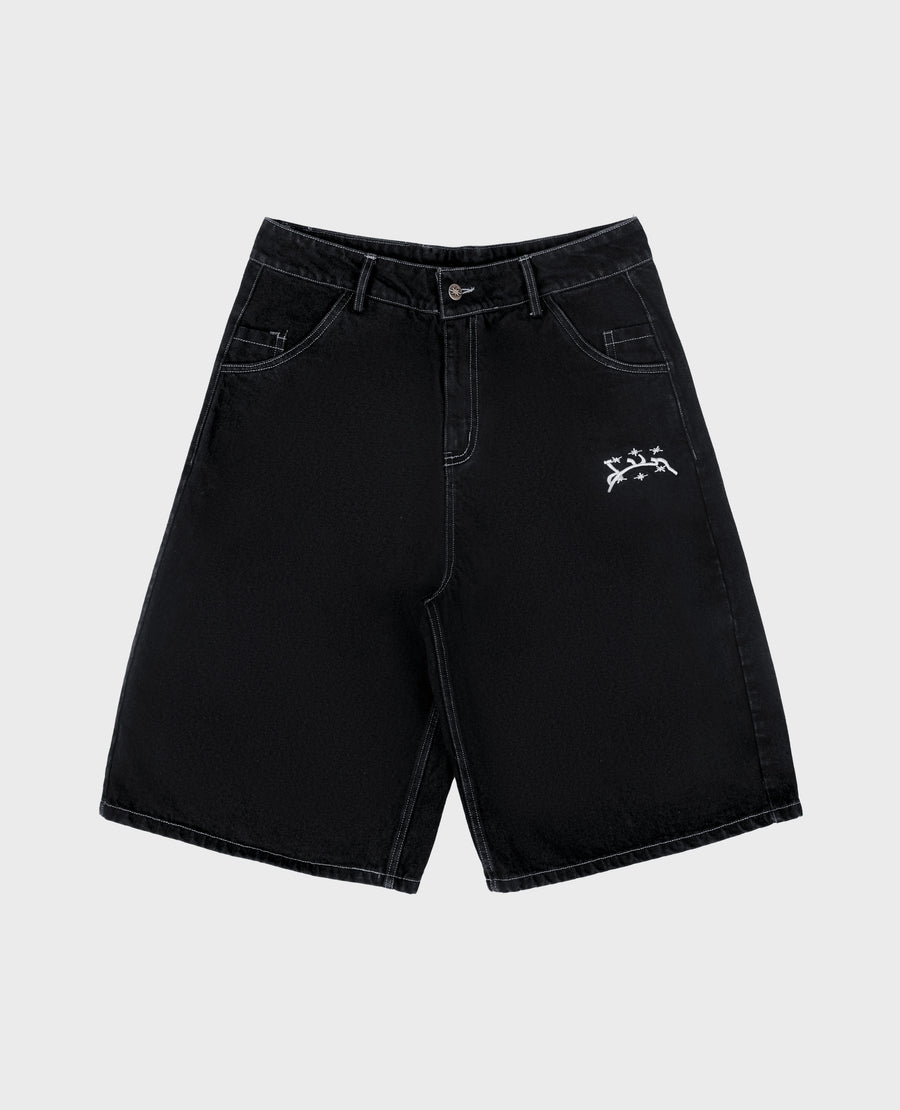 BLACK DENIM JORT