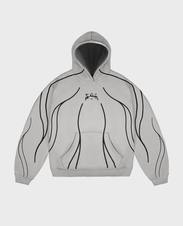 LINE GREY HOODIE