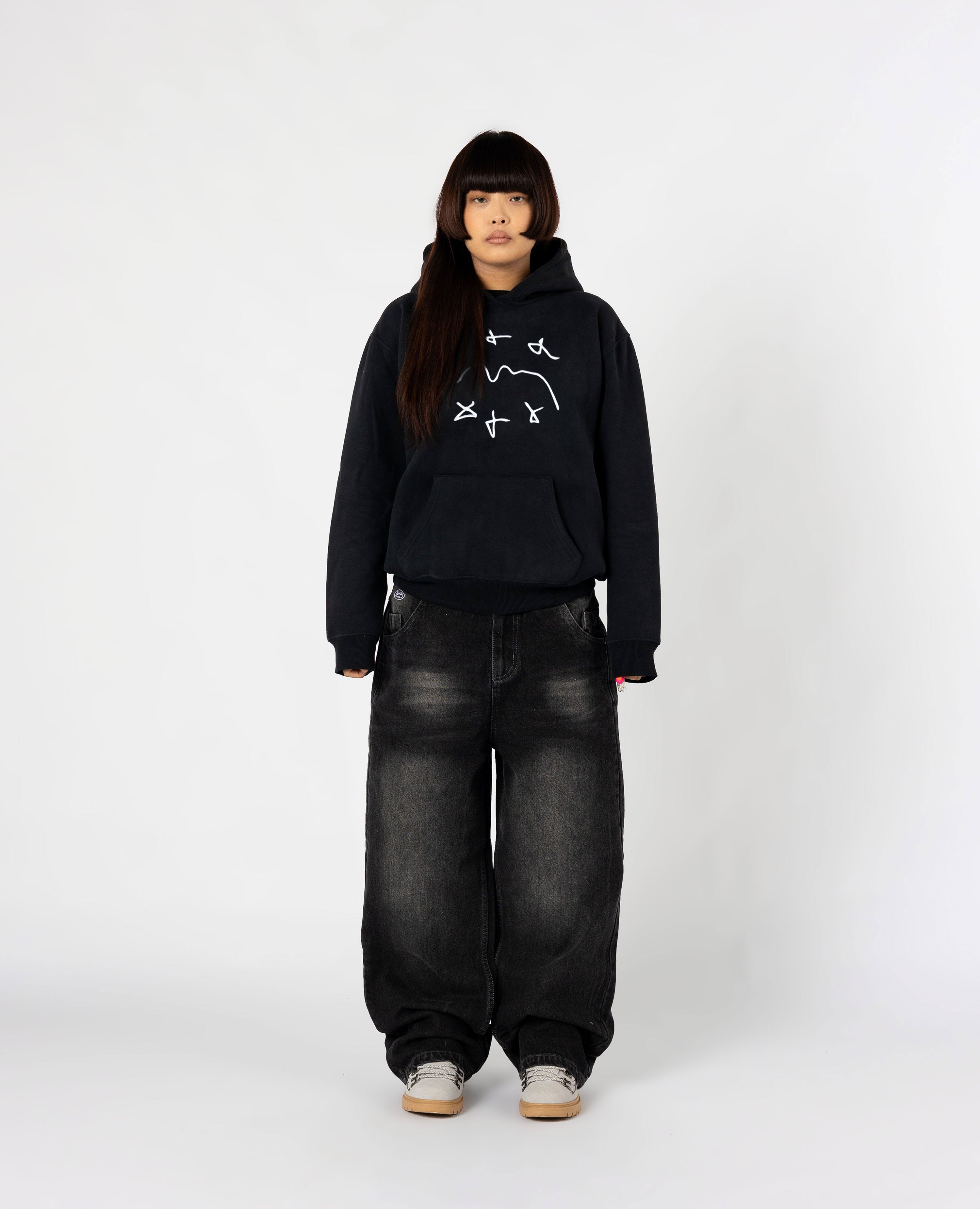 BLACK MARKER HOODIES