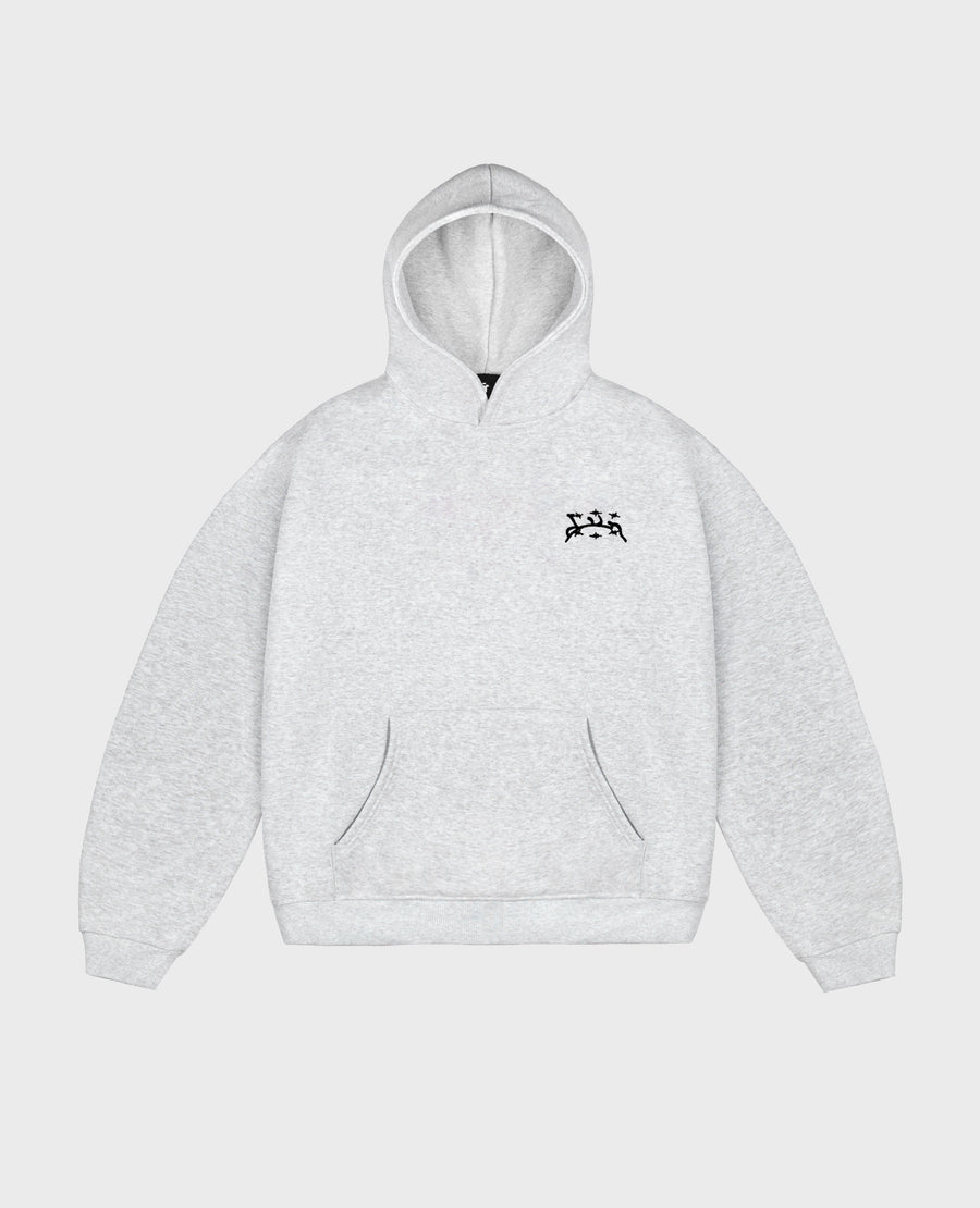 MOTTLED GREY HOODIE