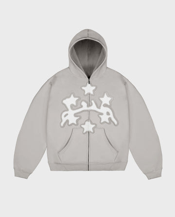 GREY STARS ZIP