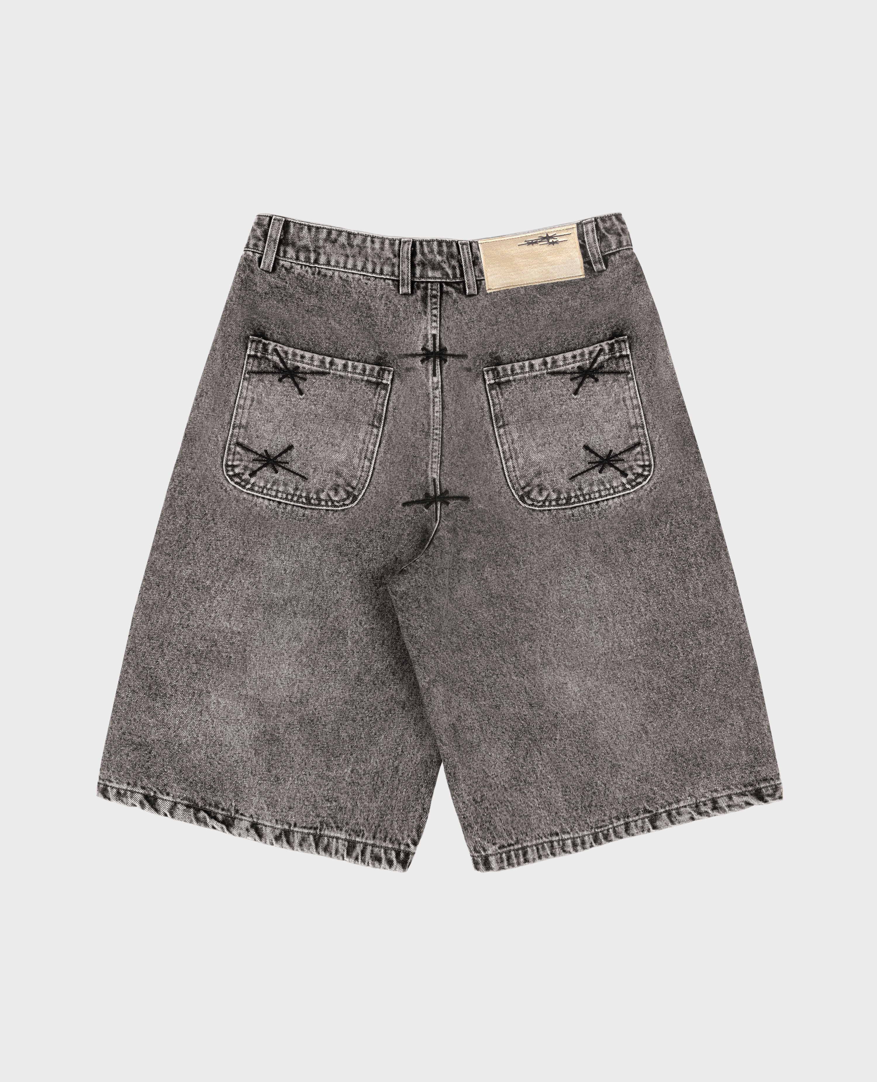 GREY DENIM JORT